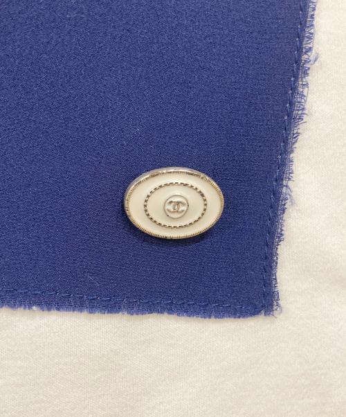 CHANEL（シャネル）CHANEL (シャネル) チェーンカラーカットソー ホワイト×ネイビー サイズ:38の古着・服飾アイテム