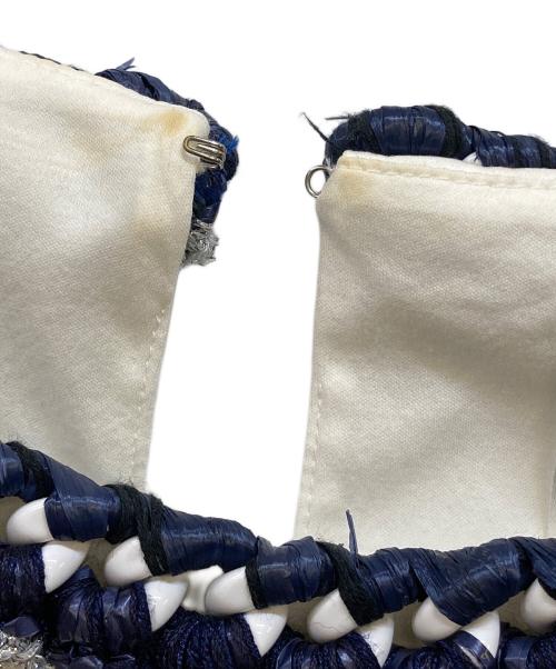 CHANEL（シャネル）CHANEL (シャネル) チェーンカラーカットソー ホワイト×ネイビー サイズ:38の古着・服飾アイテム