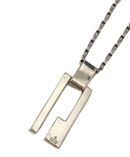 GUCCI（グッチ）GUCCI (グッチ) Gプレートネックレス シルバーの古着・服飾アイテム