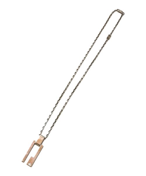 GUCCI（グッチ）GUCCI (グッチ) Gプレートネックレス シルバーの古着・服飾アイテム