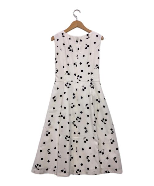 Rose Tiara（ローズティアラ）Rose Tiara (ローズティアラ) チェリードットワンピース ホワイト サイズ:38の古着・服飾アイテム