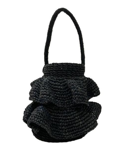 UNITED ARROWS（ユナイテッドアローズ）UNITED ARROWS (ユナイテッドアローズ) フリルカゴバッグ ブラックの古着・服飾アイテム