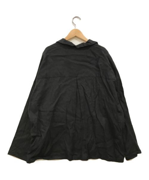 journal standard luxe（ジャーナルスタンダード ラックス）journal standard luxe (ジャーナルスタンダード リュクス) リネンワッシャー スキッパーシャツ ブラック サイズ:下記参照の古着・服飾アイテム