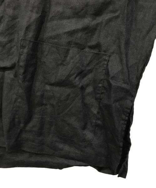 journal standard luxe（ジャーナルスタンダード ラックス）journal standard luxe (ジャーナルスタンダード リュクス) リネンワッシャー スキッパーシャツ ブラック サイズ:下記参照の古着・服飾アイテム