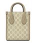 GUCCI (グッチ) インターロッキングG 2WAYミニトートバッグ ベージュ：98000円