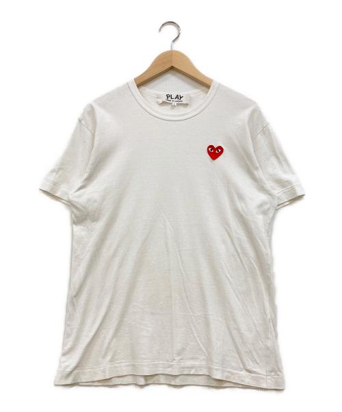PLAY COMME des GARCONS（プレイコムデギャルソン）PLAY COMME des GARCONS (プレイ コムデギャルソン) アイコニックパッチTシャツ ホワイト サイズ:Lの古着・服飾アイテム