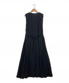 anuansアニュアンス）の古着「ショルダータックカットワンピース」｜ブラック