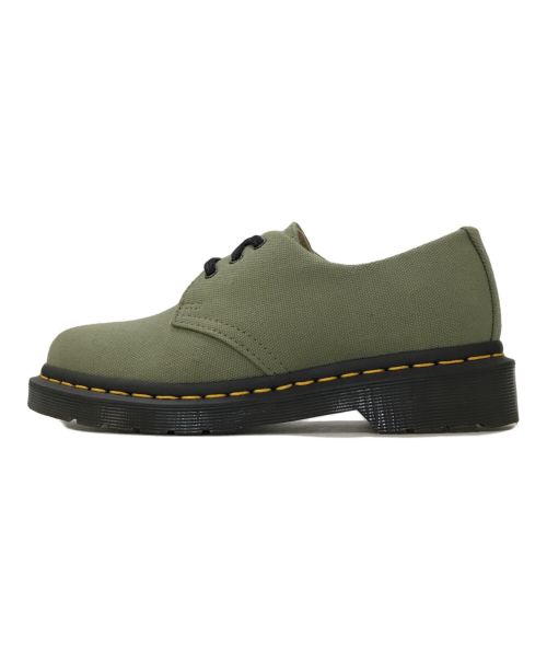 Dr.Martens（ドクターマーチン）Dr.Martens (ドクターマーチン) 1461 NATURAL CANVAS グリーン サイズ:UK3(22cm)の古着・服飾アイテム