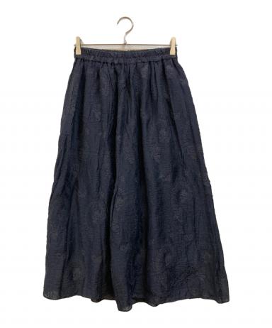 美品 BEARDSLEY ジャガードキュロット ミッドナイトブルー ペイズリー 美品 BEARDSLEY ジャガードキュロット ミッドナイトブルー ペイズリー