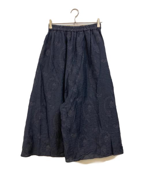 BEARDSLEY（ビアズリー）BEARDSLEY (ビアズリー) ペイズリージャガードキュロット ネイビー サイズ:Fの古着・服飾アイテム