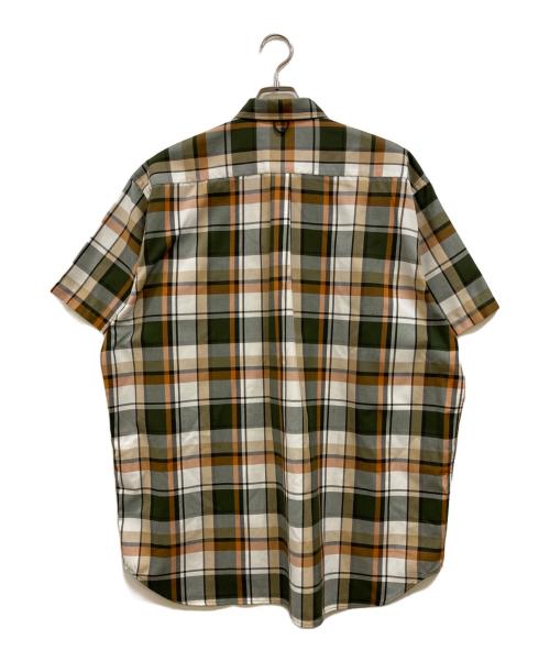 DAIWA PIER39（ダイワ ピア39）DAIWA PIER39 (ダイワ ピア39) Tech Flannel BD S/S グリーン×ブラウン サイズ:Lの古着・服飾アイテム