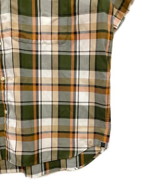 DAIWA PIER39（ダイワ ピア39）DAIWA PIER39 (ダイワ ピア39) Tech Flannel BD S/S グリーン×ブラウン サイズ:Lの古着・服飾アイテム