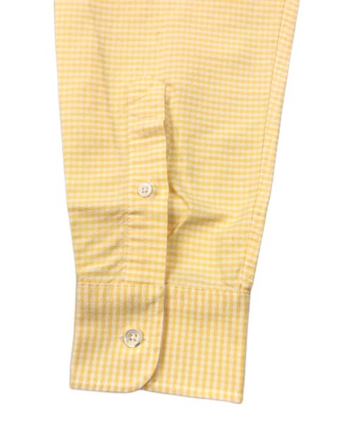 AMI Alexandre Mattiussi（アミアレクサンドルマテュッシ）AMI Alexandre Mattiussi (アミ アレクサンドル マテュッシ) ギンガムチェックシャツ イエロー サイズ:41の古着・服飾アイテム