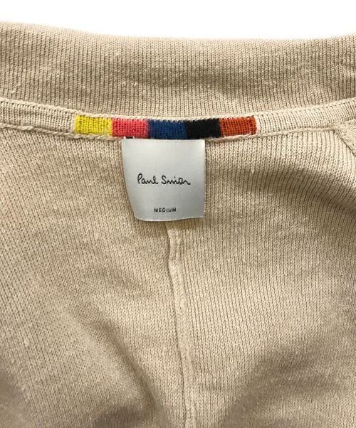 PAUL SMITH（ポールスミス）PAUL SMITH (ポールスミス) リンキング ニットジャケット ベージュ サイズ:Mの古着・服飾アイテム