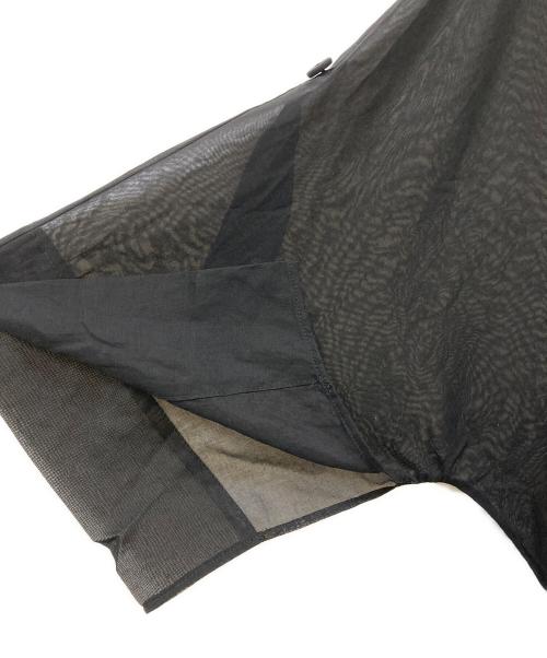 1er Arrondissement（プルミエ アロンディスモン）1er Arrondissement (プルミエ アロンディスモン) 綿オーガンジーロングシャツ ブラック サイズ:36の古着・服飾アイテム