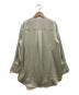 icB (アイシービー) サテンクレープ ノーカラーブラウス グリーン サイズ:4：4000円