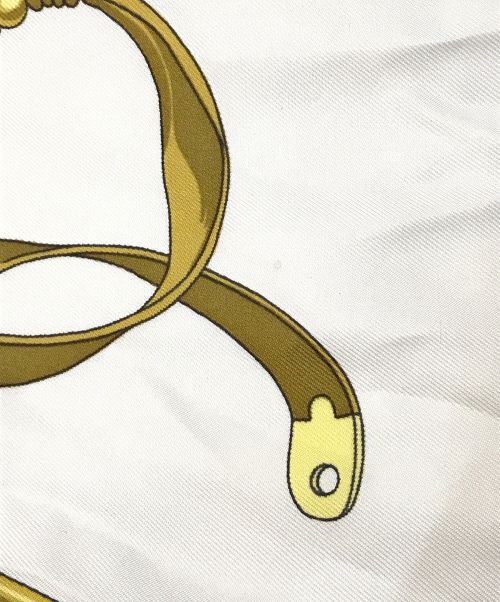 HERMES（エルメス）HERMES (エルメス) カレ90 ”LES CAVALIERS D'OR” 『黄金の騎士』 ネイビー×イエローの古着・服飾アイテム