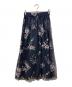 GRACE CONTINENTAL (グレースコンチネンタル) フラワーチュール刺繍スカート ネイビー サイズ:36：4000円