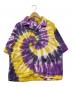 South2 West8（サウスツー ウエストエイト）の古着「Cabana Shirt -Cotton Pile/Tie Dye カバナシャツ」｜パープル×イエロー