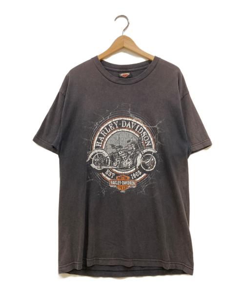 HARLEY-DAVIDSON（ハーレーダビッドソン）HARLEY-DAVIDSON (ハーレーダビッドソン) “APOL'S” ピッグ 両面プリント Tシャツ ブラック サイズ:Lの古着・服飾アイテム