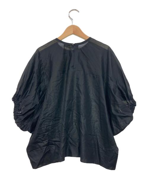 DRAWER（ドゥロワー）DRAWER (ドゥロワー) ギャザーブラウス ブラック サイズ:下記参照の古着・服飾アイテム