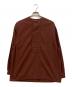 E.TAUTZ（イートーツ）の古着「DB COLLARLESS SHIRT」｜ブラウン