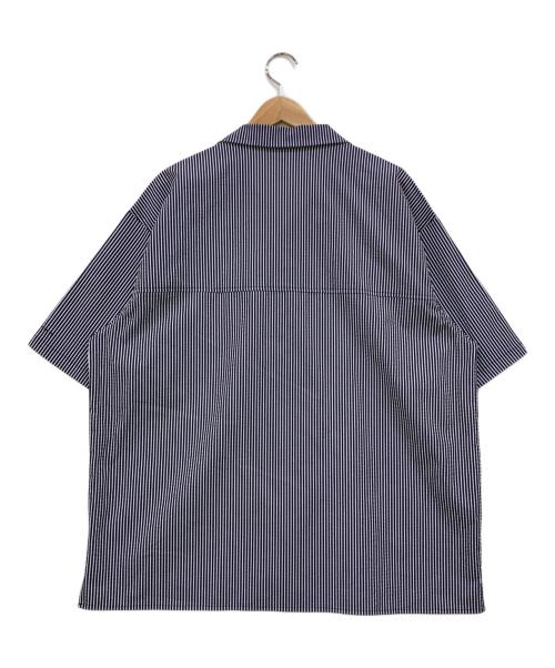 Columbia（コロンビア）Columbia (コロンビア) オウルリッジ ショートスリーブシャツ ネイビー×ホワイト サイズ:Lの古着・服飾アイテム