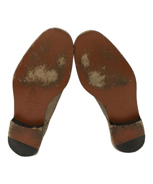 MICHEL VIVIEN（ミッシェルヴィヴィアン）MICHEL VIVIEN (ミッシェルヴィヴィアン) パイソンレザーシューズ ブラウン サイズ:37の古着・服飾アイテム