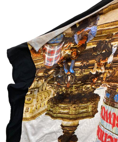 Vivienne Westwood ANGLOMANIA（ヴィヴィアンウエストウッドアングロマニア）Vivienne Westwood ANGLOMANIA (ヴィヴィアンウエストウッドアングロマニア) ピカデリーサーカス 変形カットソーワンピース ブラック×マルチカラー サイズ:38の古着・服飾アイテム