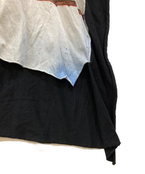 Vivienne Westwood ANGLOMANIA（ヴィヴィアンウエストウッドアングロマニア）Vivienne Westwood ANGLOMANIA (ヴィヴィアンウエストウッドアングロマニア) ピカデリーサーカス 変形カットソーワンピース ブラック×マルチカラー サイズ:38の古着・服飾アイテム