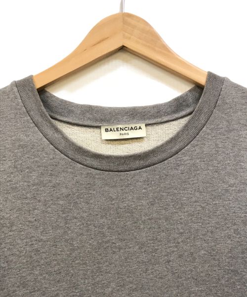 BALENCIAGA（バレンシアガ）BALENCIAGA (バレンシアガ) バックロゴスウェット グレー サイズ:Lの古着・服飾アイテム