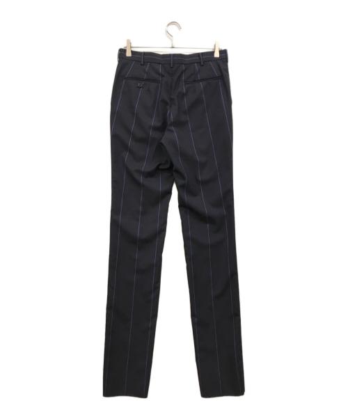 LITTLEBIG（リトルビッグ）LITTLEBIG (リトルビッグ) Stripe Slim Trousers ブラック×パープル サイズ:46の古着・服飾アイテム