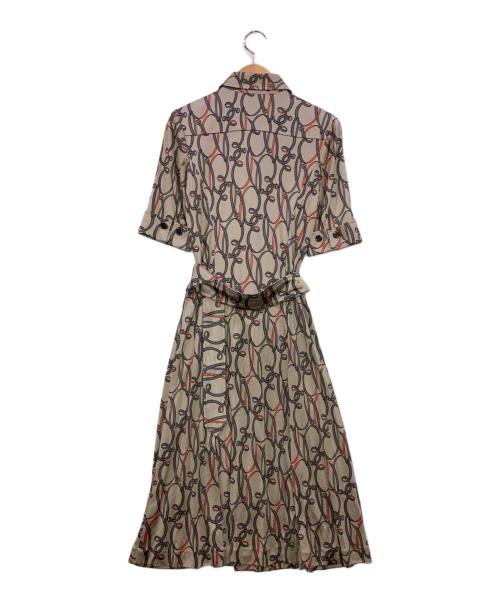 BURBERRY LONDON（バーバリーロンドン）BURBERRY LONDON (バーバリーロンドン) シルクシャツワンピース ベージュ サイズ:40の古着・服飾アイテム