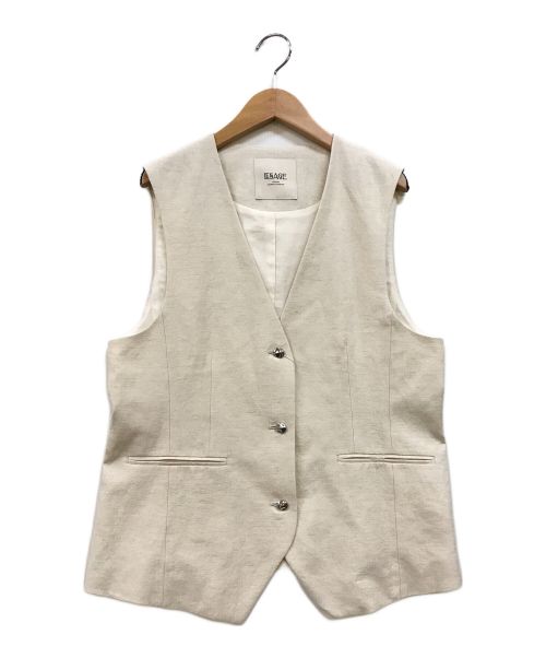 journal standard L'essage（ジャーナルスタンダード レサージュ）journal standard L'essage (ジャーナルスタンダード レサージュ) L/Cヘリンボンベスト ベージュ サイズ:下記参照の古着・服飾アイテム