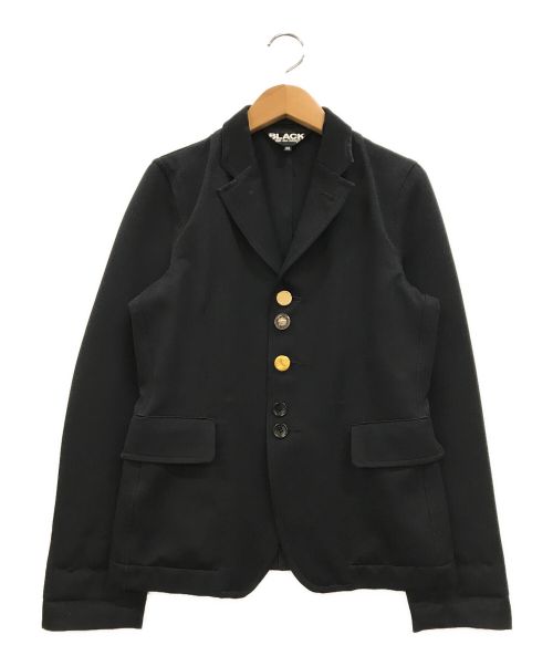 BLACK COMME des GARCONS（ブラックコムデギャルソン）BLACK COMME des GARCONS (ブラック コムデギャルソン) ランダムボタンテーラードジャケット ブラック サイズ:XSの古着・服飾アイテム