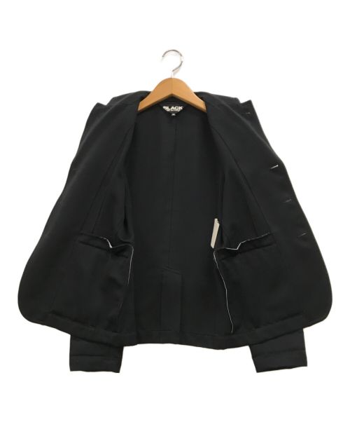 BLACK COMME des GARCONS（ブラックコムデギャルソン）BLACK COMME des GARCONS (ブラック コムデギャルソン) ランダムボタンテーラードジャケット ブラック サイズ:XSの古着・服飾アイテム