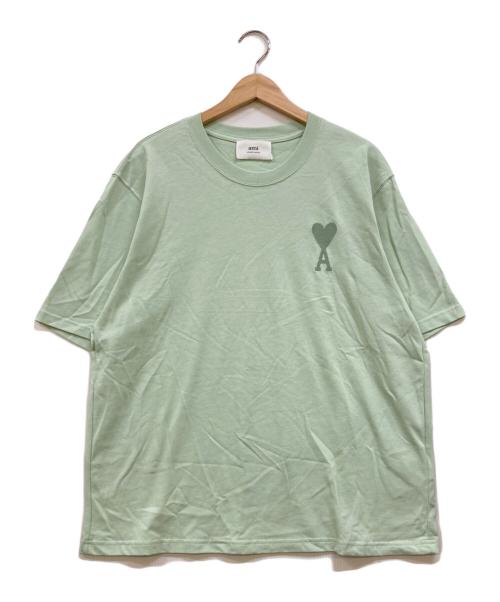 AMI Alexandre Mattiussi（アミアレクサンドルマテュッシ）AMI Alexandre Mattiussi (アミアレクサンドルマテュッシ) ハートロゴ刺繍Tシャツ グリーン サイズ:Mの古着・服飾アイテム