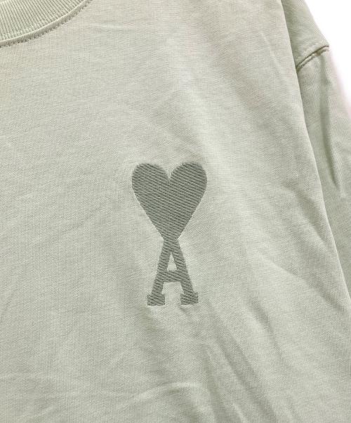 AMI Alexandre Mattiussi（アミアレクサンドルマテュッシ）AMI Alexandre Mattiussi (アミアレクサンドルマテュッシ) ハートロゴ刺繍Tシャツ グリーン サイズ:Mの古着・服飾アイテム