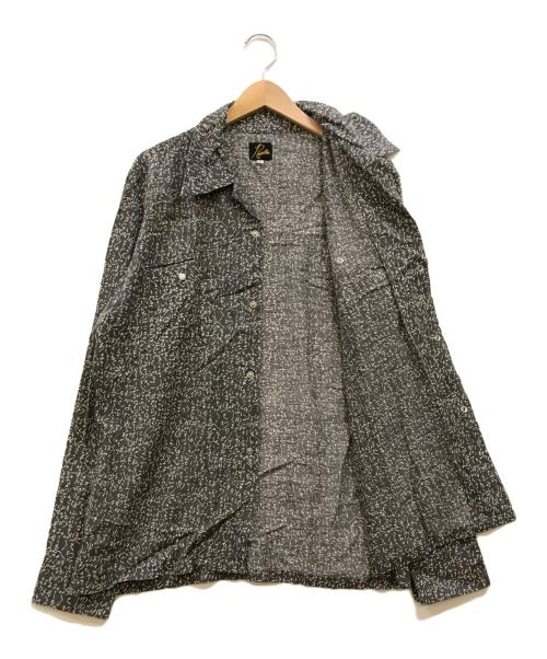 Needles（ニードルズ）Needles (ニードルズ) Edo Komon Print オープンカラーシャツ グレー サイズ:Lの古着・服飾アイテム