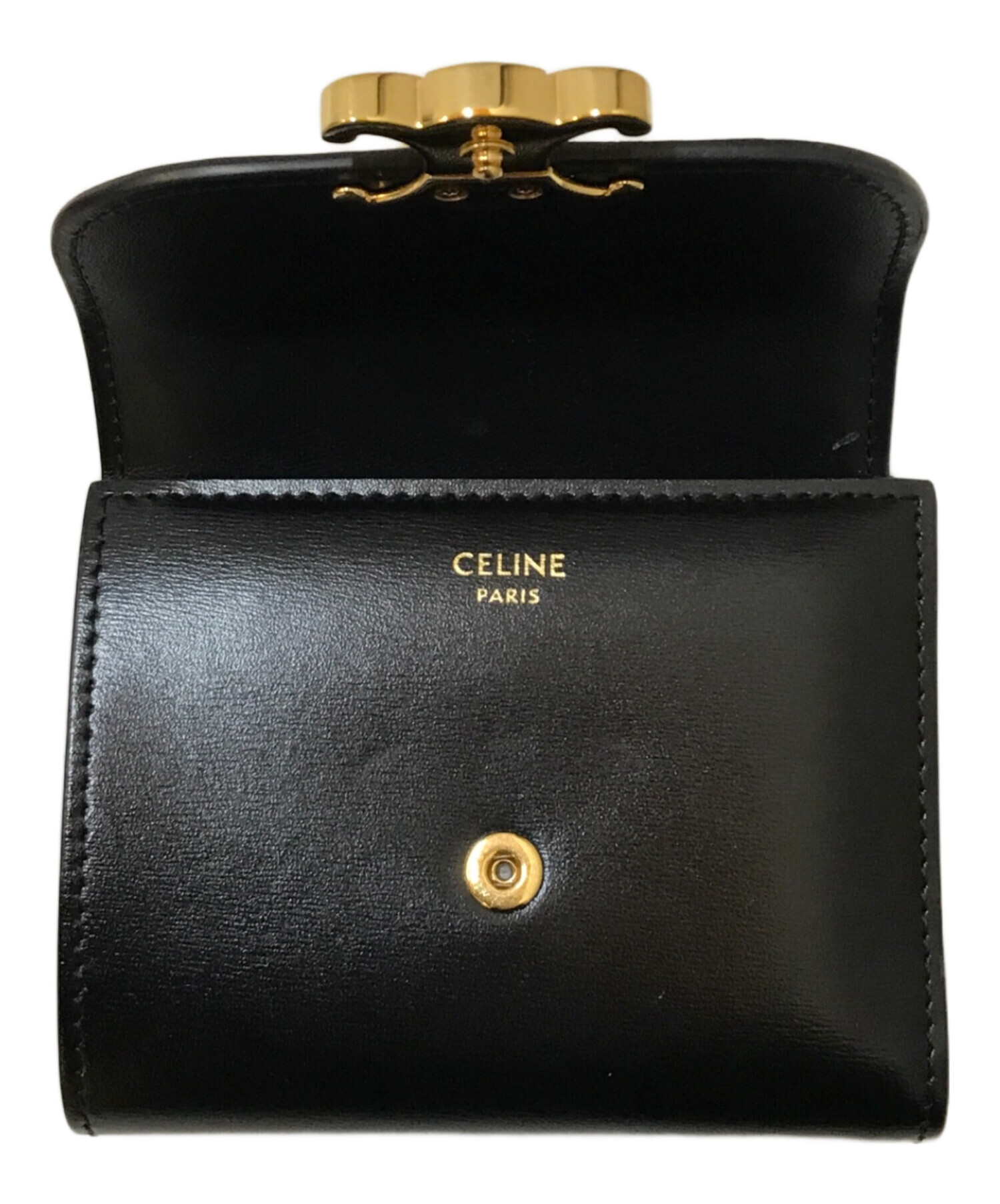 スモール フラップウォレット トリオンフ ブラック CELINEセリーヌ