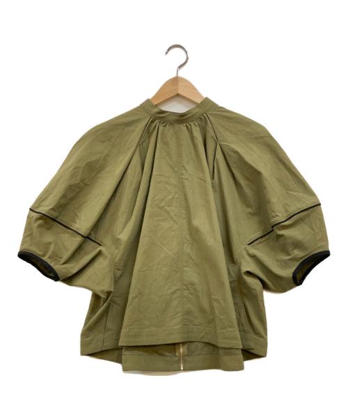 ELENDEEK（エレンディーク）ELENDEEK (エレンディーク) ボリューム2wayシャツブルゾン カーキ サイズ:Fの古着・服飾アイテム