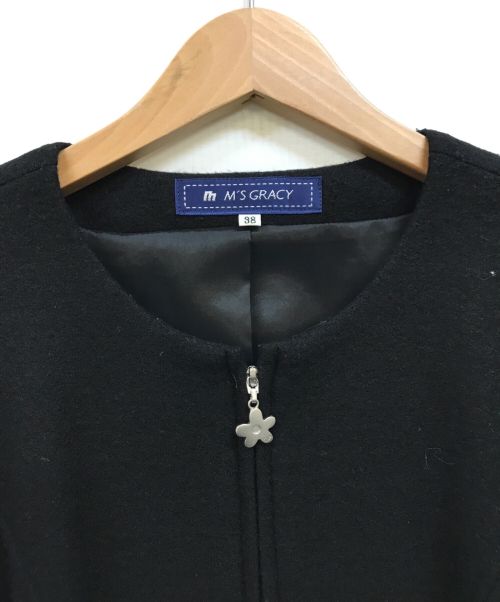 M'S GRACY（エムズグレイシー）M'S GRACY (エムズグレイシー) ウールワンピース ブラック サイズ:38の古着・服飾アイテム