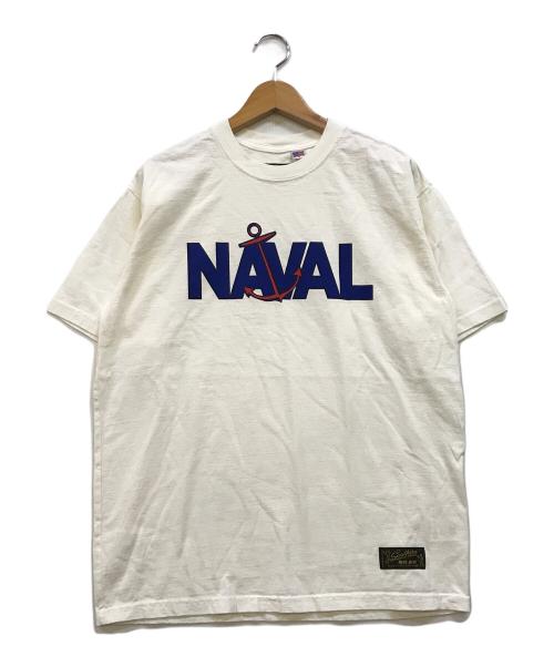 BLUE BLUE（ブルーブルー）BLUE BLUE (ブルーブルー) RUSSELL ATHLETIC (ラッセルアスレチック) NAVAL ANCHOR TEE ホワイト サイズ:Lの古着・服飾アイテム