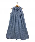 45Rフォーティファイブ・アール）の古着「タックギャザーブラウスワンピース」｜ブルー