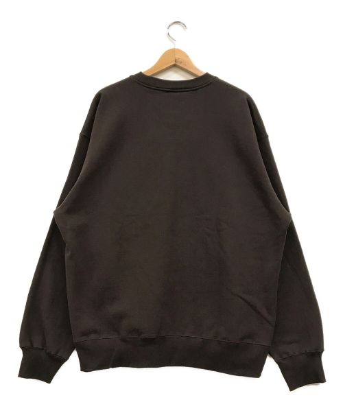BEAMS T（ビームス ティー）BEAMS T (ビームスティー) 別注 HIROTTON / ART FOR EVERYDAY LOGO CREWNECK SWEAT ブラウン サイズ:XLの古着・服飾アイテム