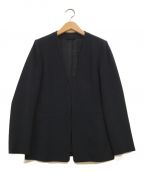 ANAYIアナイ）の古着「ストレッチクロスノーカラージャケット」｜ネイビー