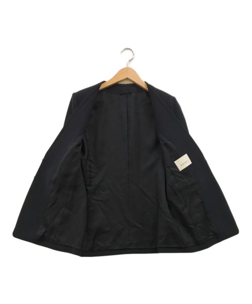 ANAYI（アナイ）ANAYI (アナイ) ストレッチクロスノーカラージャケット ネイビー サイズ:36の古着・服飾アイテム