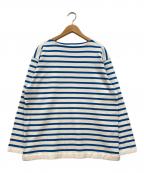 Yonetomiヨネトミ）の古着「バスクシャツ」｜ホワイト×ブルー