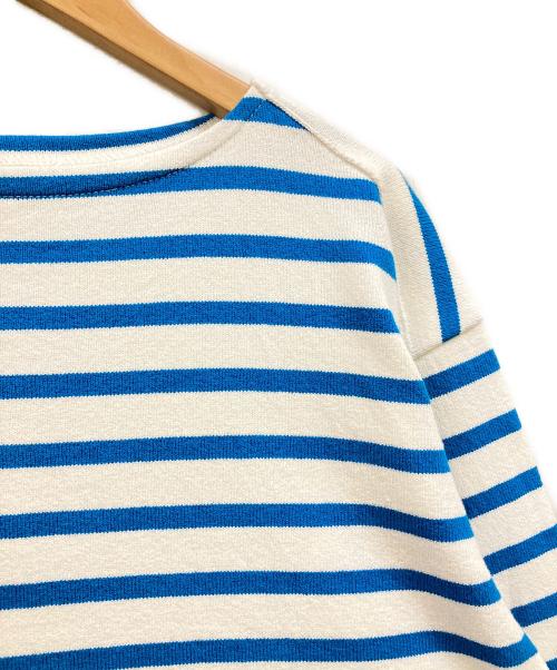 Yonetomi（ヨネトミ）Yonetomi (ヨネトミ) バスクシャツ ホワイト×ブルー サイズ:2の古着・服飾アイテム