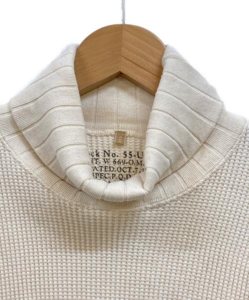 NIGEL CABOURN（ナイジェルケーボン）NIGEL CABOURN (ナイジェルケーボン) タートルネックサーマルカットソー ベージュ サイズ:6の古着・服飾アイテム